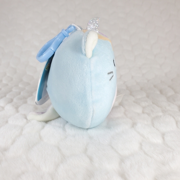 Clarice Squishmallows Clips BNWT Blue Caticorn Claire's Exclusive Plush Charm - Picture 7 of 8